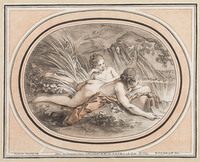 KG 13601
<br/>
Twee Naïaden, liggend aan het water
<br/>
<em>Demarteau, Gilles (1722-1776)</em>